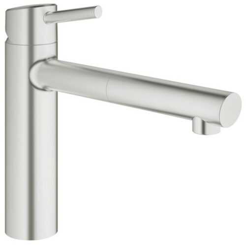 Dřezová baterie Grohe Concetto New s vytahovací sprškou supersteel 31129DC1 Grohe