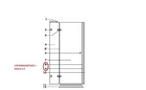 Náhradní díl Anima Glass LISTAMAGNETTGD2 Anima