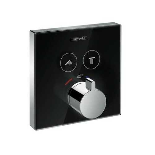 Sprchová baterie Hansgrohe Showerselect Glass bez podomítkového tělesa černá/chrom 15738600 Hansgrohe