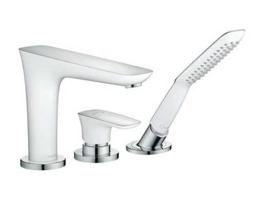 Vanová baterie Hansgrohe PuraVida se sprchovým setem bílá/chrom 15432400 Hansgrohe