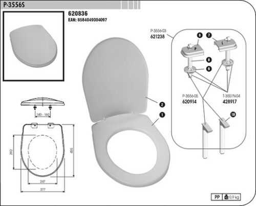 WC prkénko Multi thermoplast bílá 620836 Multi