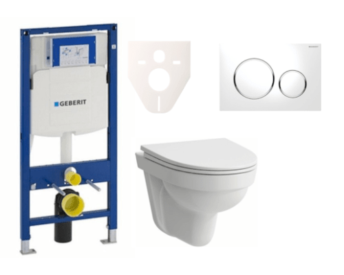 Závěsný set WC Laufen Pro Nordic + modul Geberit Duofix s tlačítkem Sigma 20 (bílá) SIKOGES3H4 Laufen