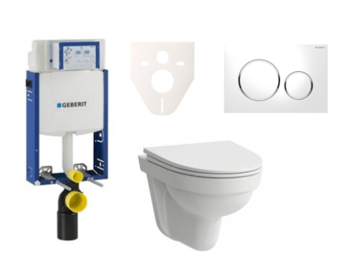 Závěsný set WC Laufen Pro Nordic + modul Geberit Kombifix s tlačítkem Sigma 20 (bílá) SIKOGE2H4 Laufen