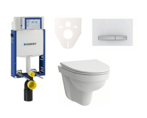 Závěsný set WC Laufen Pro Nordic + modul Geberit Kombifix s tlačítkem Sigma 50 (alpská bílá) SIKOGE2H8 Laufen