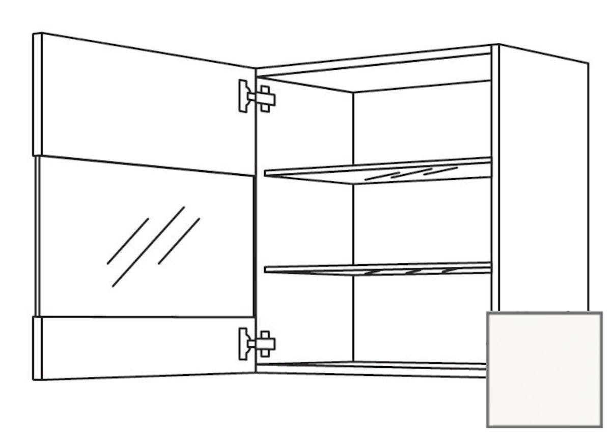 Kuchyňská skříňka horní Naturel Erika24 s dvířky 45x72x35 cm bílá lesk 450.WGLS451L Naturel