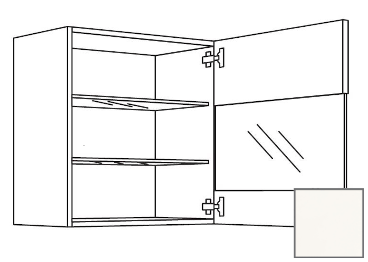 Kuchyňská skříňka horní Naturel Erika24 s dvířky 45x72x35 cm bílá lesk 450.WGLS451R Naturel