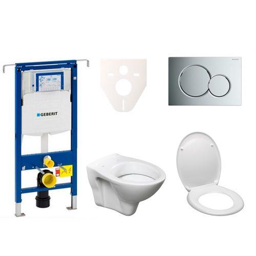 Závěsný set WC S-line + modul Geberit Duofix Speciál s tlačítkem Sigma 01 chrom 111.355.00.5 ND2 S-Line