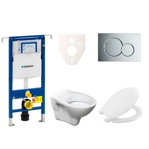 Závěsný set WC S-line + modul Geberit Duofix Speciál s tlačítkem Sigma 01 chrom 111.355.00.5 NR2 S-Line