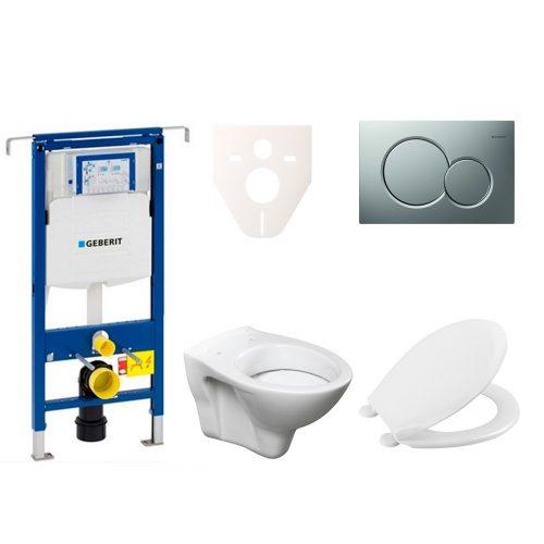 Závěsný set WC S-line + modul Geberit Duofix Speciál s tlačítkem Sigma 01 chrom mat 111.355.00.5 NR3 S-Line