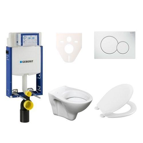 Závěsný set WC S-line + modul Geberit Kombifix s tlačítkem Sigma 01 (bílé) 110.302.00.5 NR1 S-Line