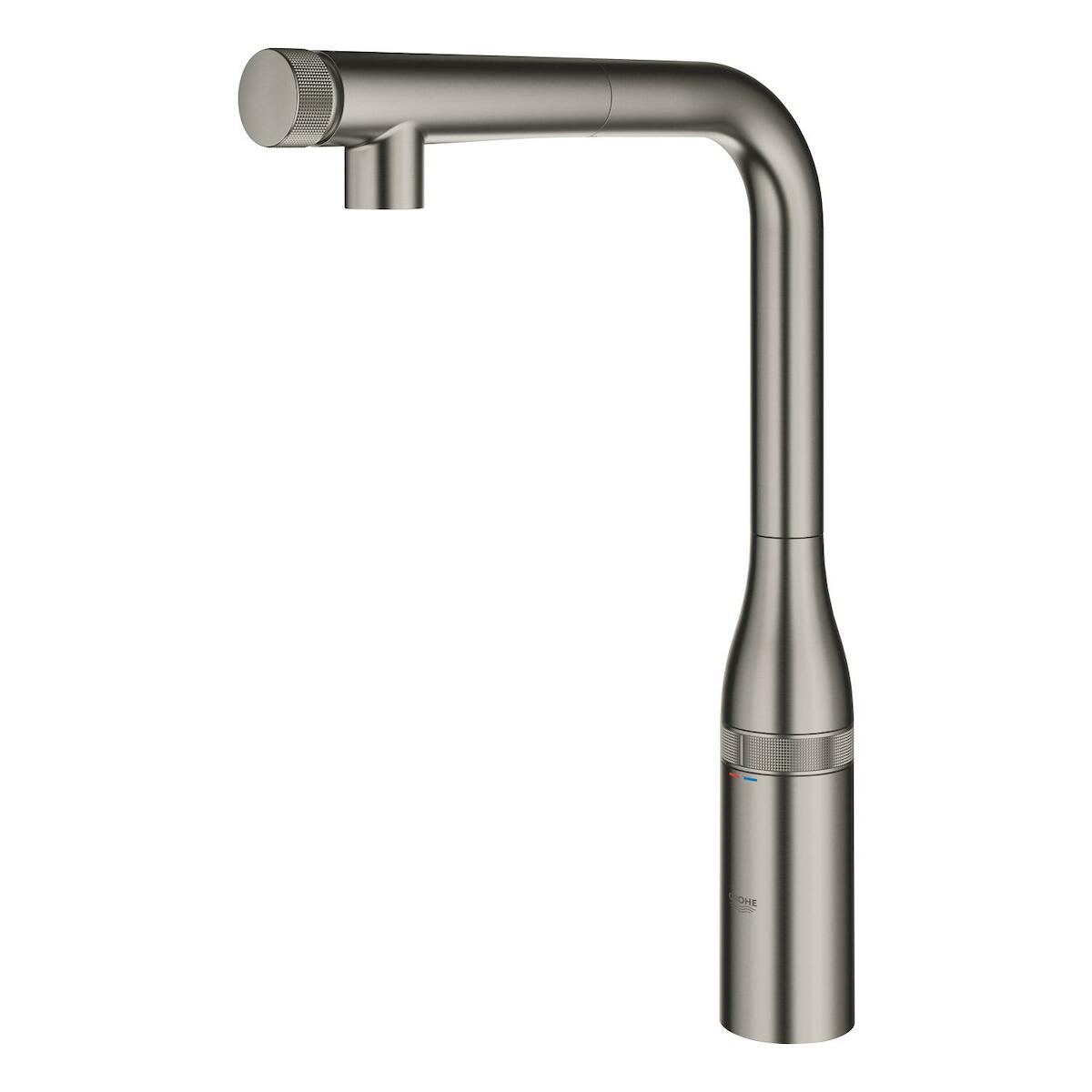 Dřezová baterie Grohe Essence SmartControl s otočným raménkem kartáčovaný Hard Graphite 31615AL0 Grohe