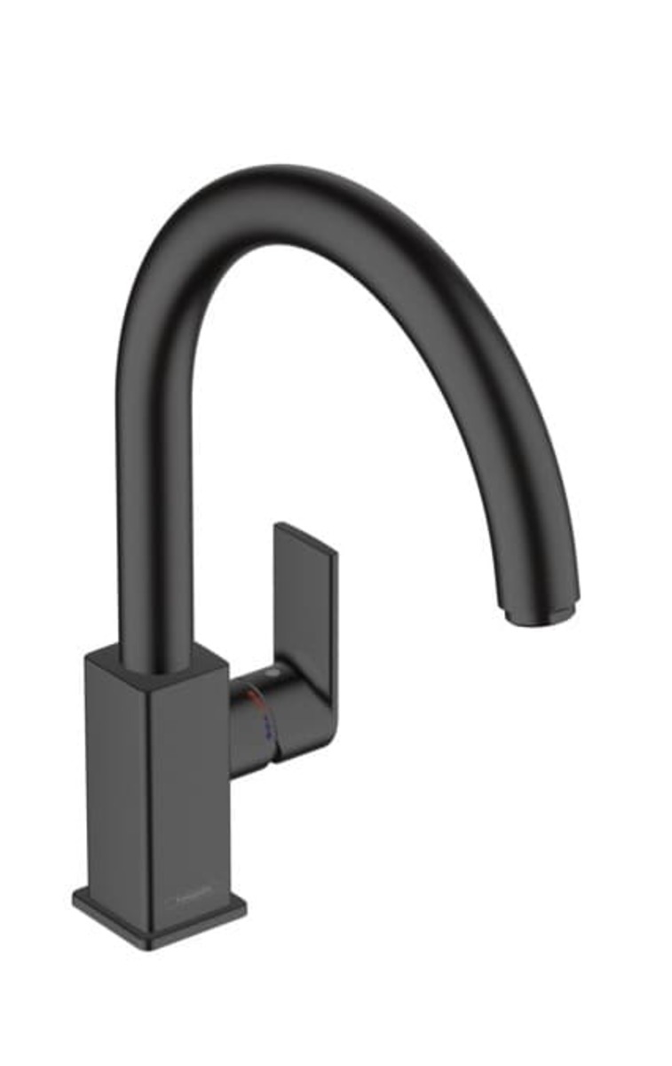 Dřezová baterie Hansgrohe Vernis Shape M35 s otočným ramínkem černý mat 71871670 Hansgrohe