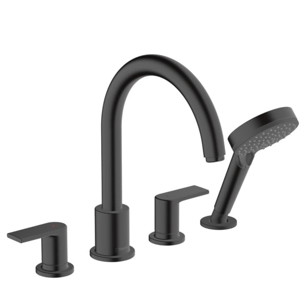 Vanová baterie Hansgrohe Vernis Shape se sprchovým setem černý mat 71459670 Hansgrohe