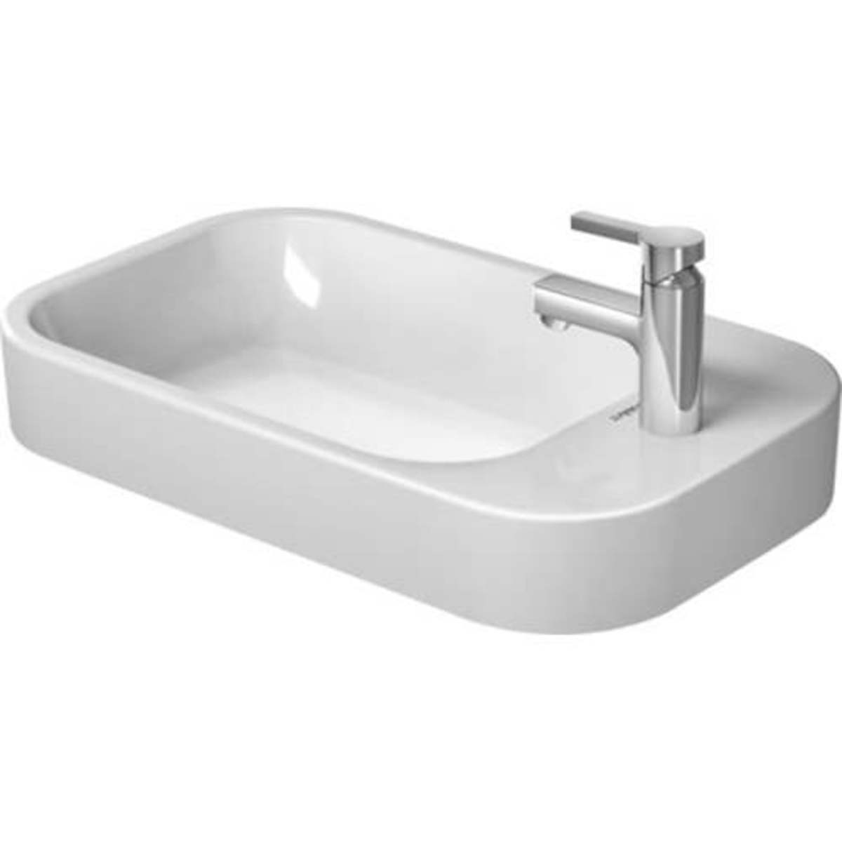 Umyvadlo na desku Duravit Happy D.2 65x40 cm otvor pro baterii uprostřed 2317650000 Duravit