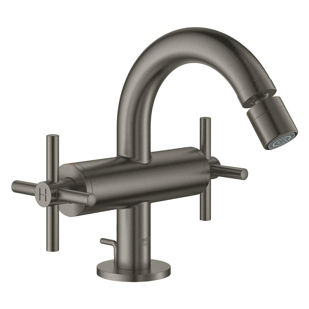 Bidetová baterie Grohe Atrio s výpustí Brushed Hard Graphite 24027AL3 Grohe