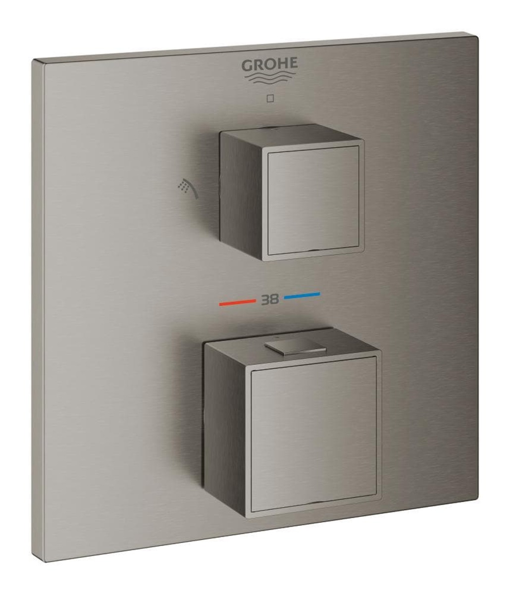 Vanová baterie Grohe Grohtherm Cube bez podomítkového tělesa kartáčovaný Hard Graphite 24154AL0 Grohe