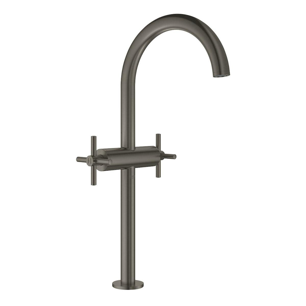 Vysoká umyvadlová baterie Grohe Atrio s výpustí Brushed Hard Graphite 21044AL3 Grohe