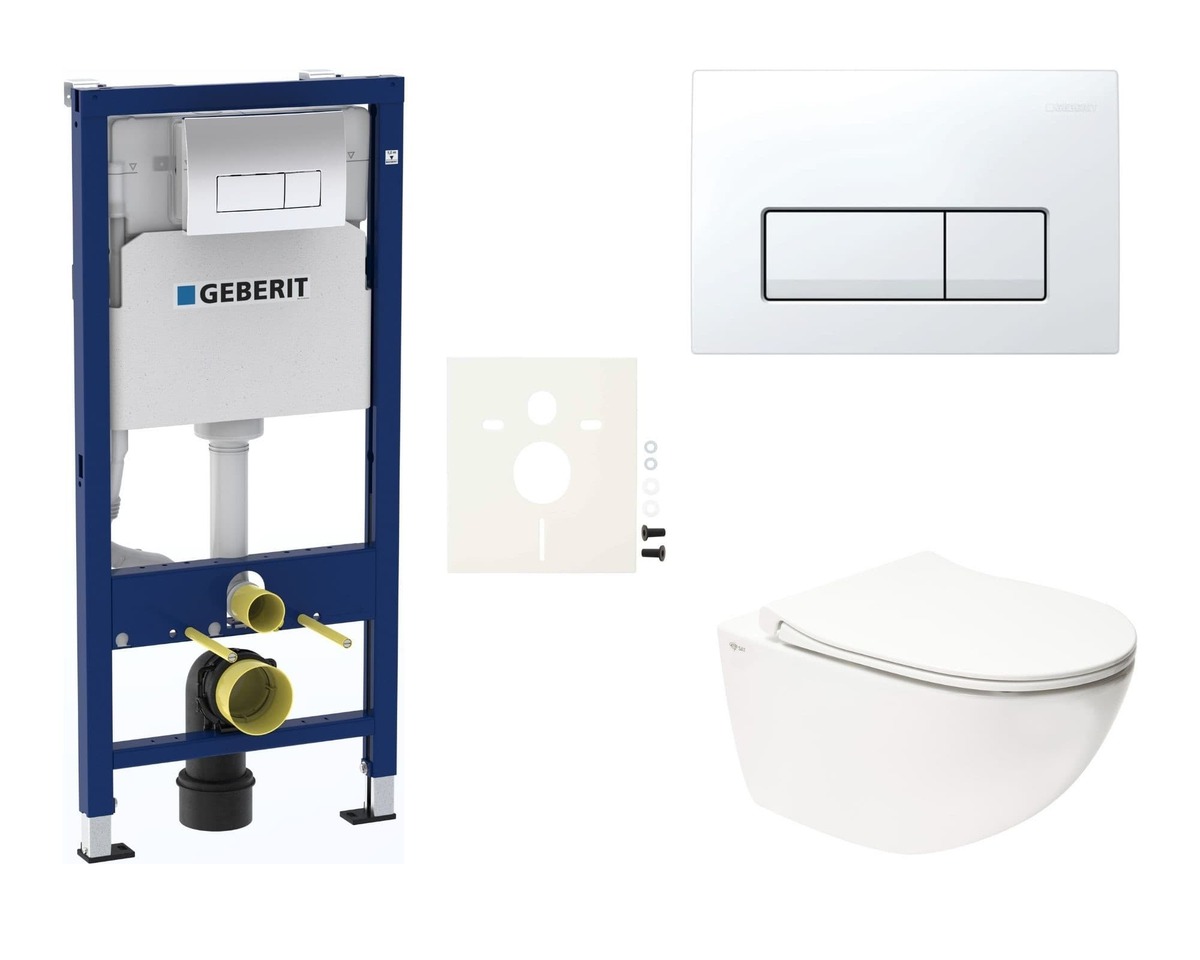 Závěsný WC set Geberit do lehkých stěn / předstěnová + WC SAT Infinitio SIKOGESINFD50 NO BRAND