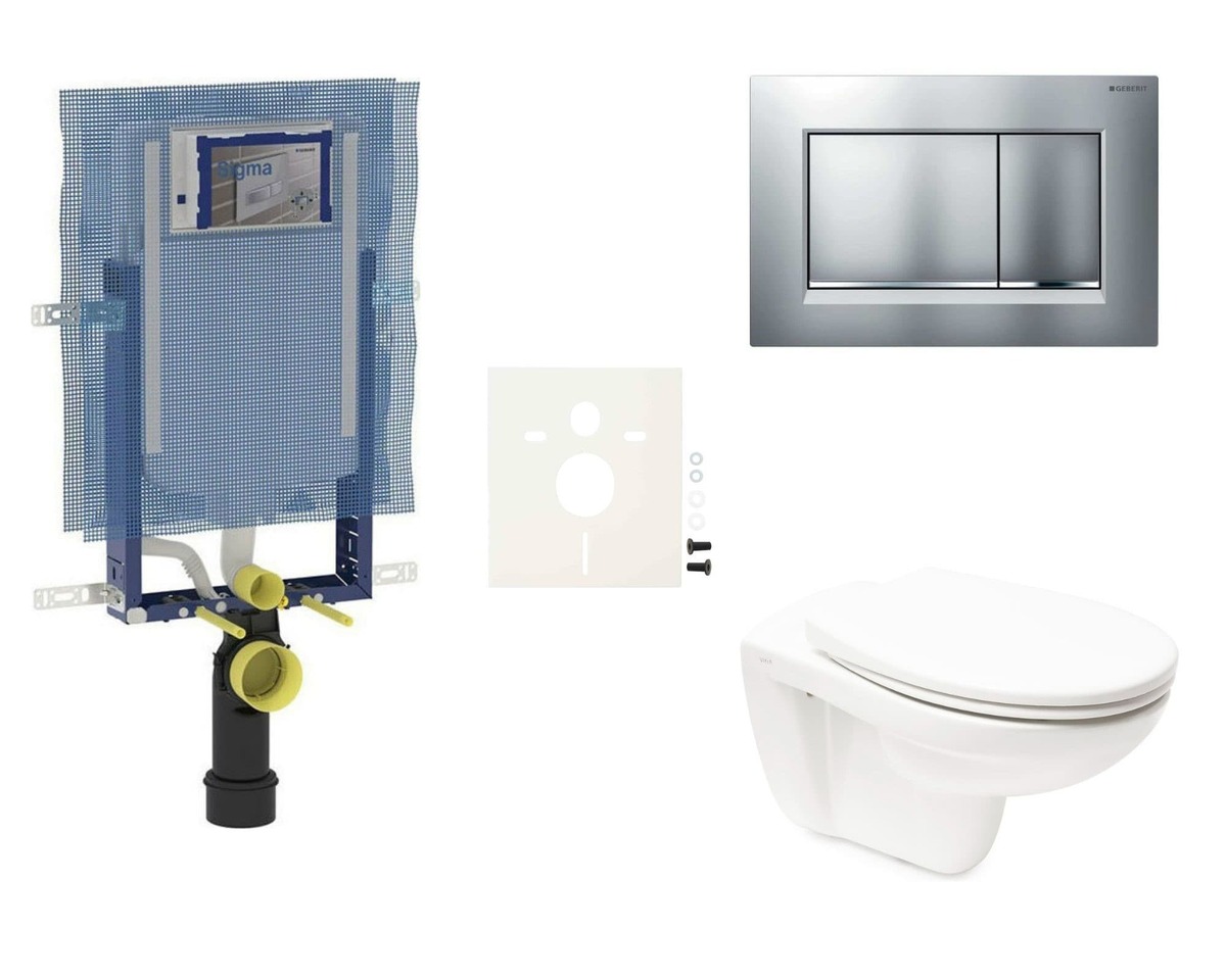 Závěsný WC set Geberit na zazdění + WC Vitra Normus SIKOGEZNORS30 NO BRAND