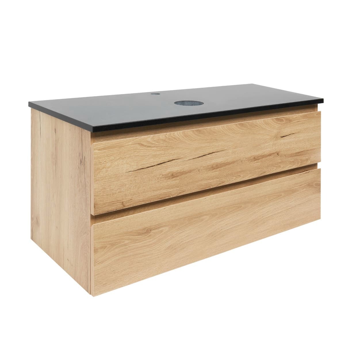 Koupelnová skříňka s krycí deskou z kamene SAT B-Way 99x50x45 cm dub mat BWAY2100OAKTK SAT