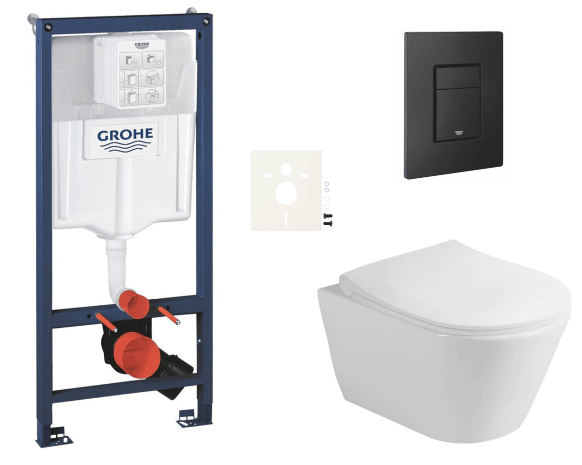 Závěsný wc set do lehkých stěn / předstěnová montáž Glacera Ava SIKOGRSAVAEKF0 Grohe