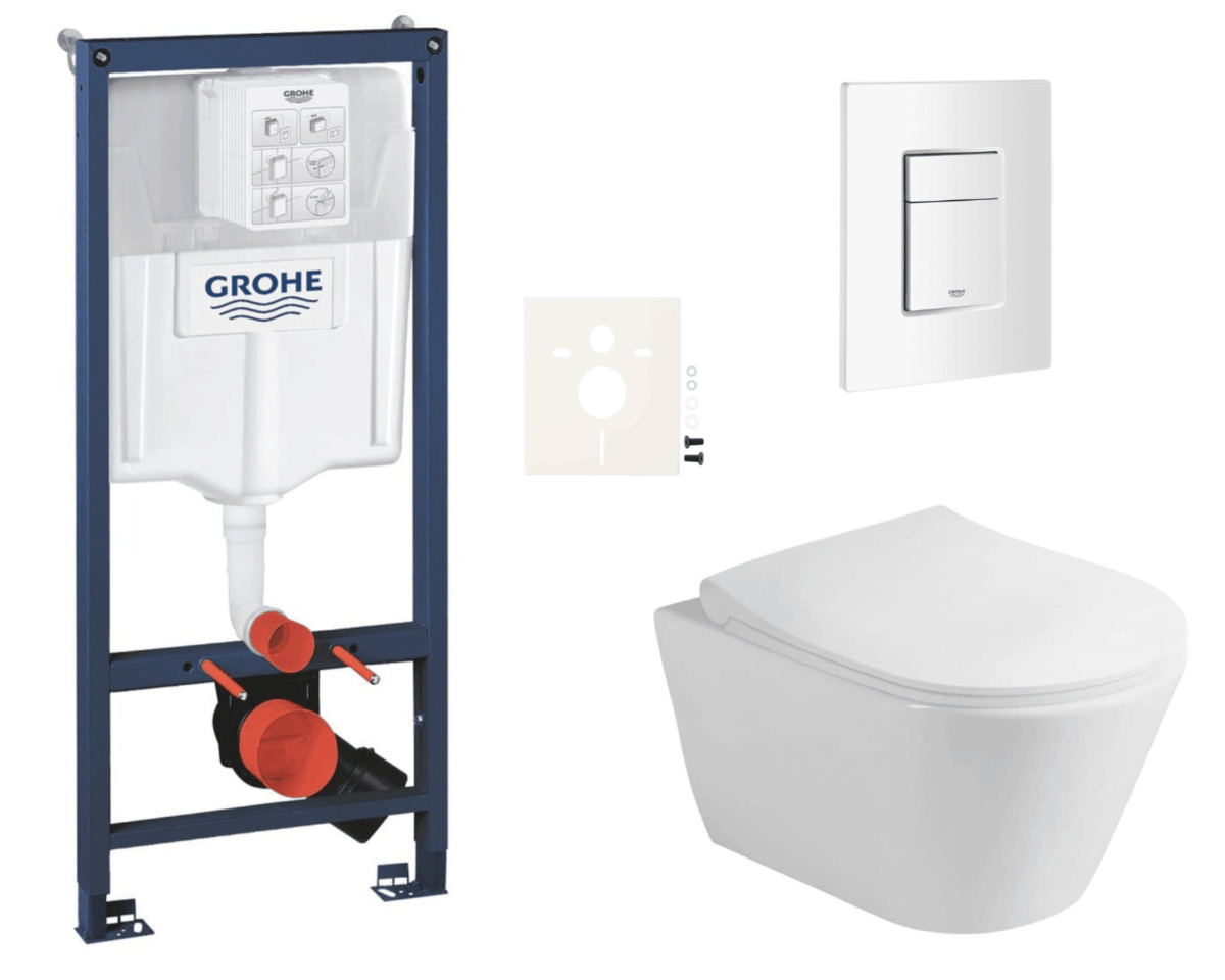 Závěsný wc set do lehkých stěn / předstěnová montáž Glacera Ava SIKOGRSAVASCSH0 Grohe