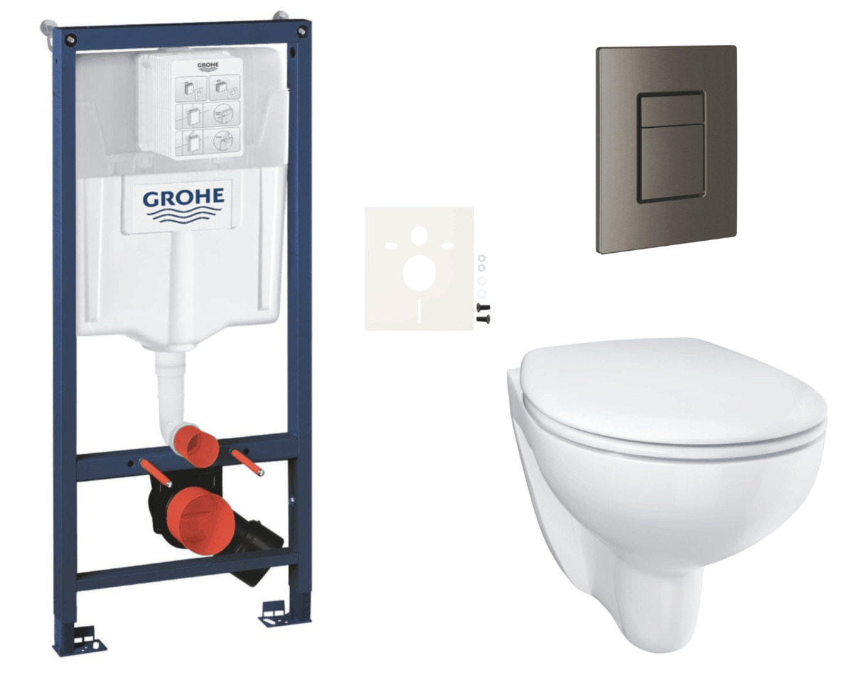 Závěsný wc set do lehkých stěn / předstěnová montáž Grohe Bau Ceramic SIKOGRSBAUSCAL0 Grohe