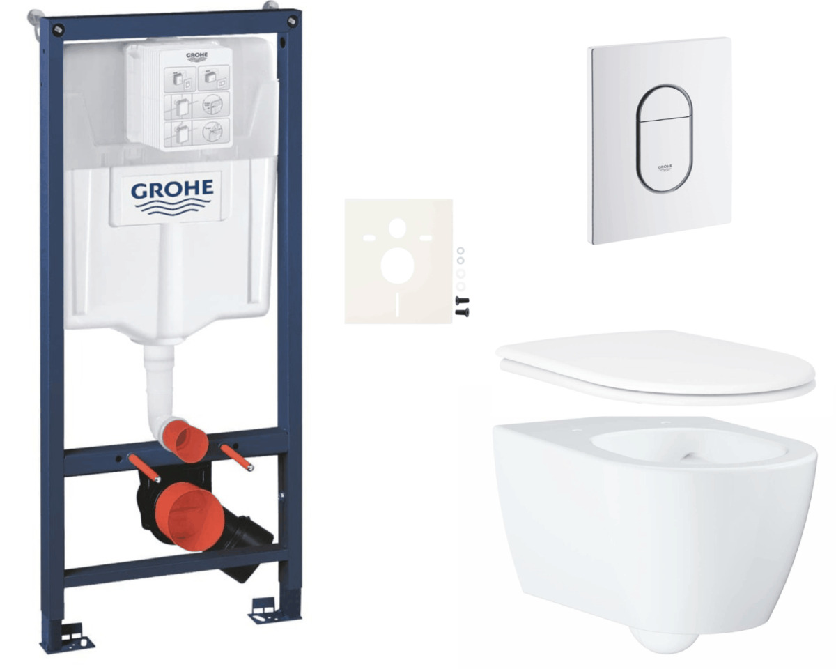 Závěsný wc set do lehkých stěn / předstěnová montáž Grohe Essence SIKOGRSESASH0 Grohe