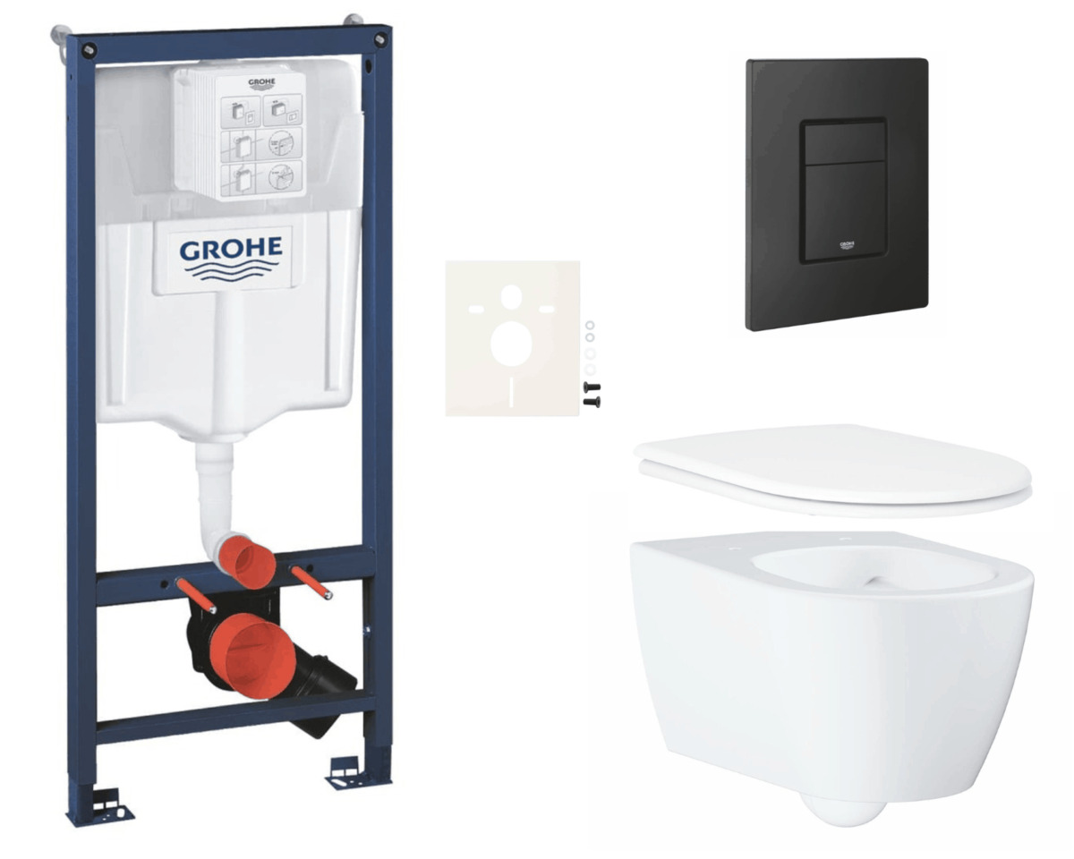 Závěsný wc set do lehkých stěn / předstěnová montáž Grohe Essence SIKOGRSESEKF0 Grohe