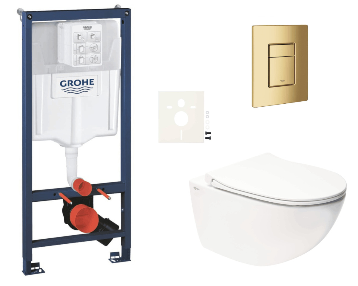 Závěsný wc set do lehkých stěn / předstěnová montáž Swiss Aqua Technologies Infinitio SIKOGRSIN11SCGL0 Grohe